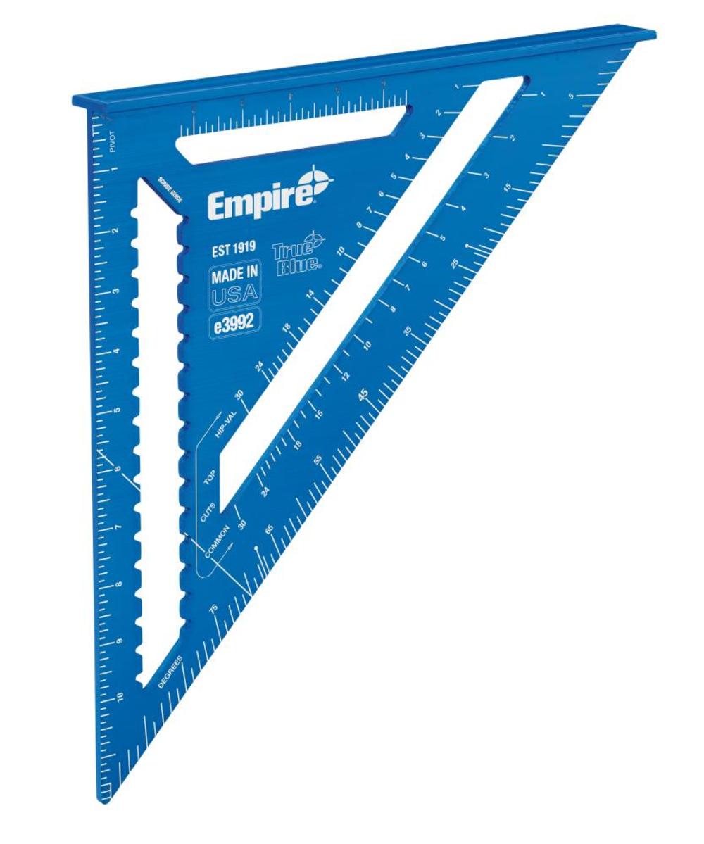 Empire Level 12 in. True Blue Laser Etched Rafter Square - Flockneti