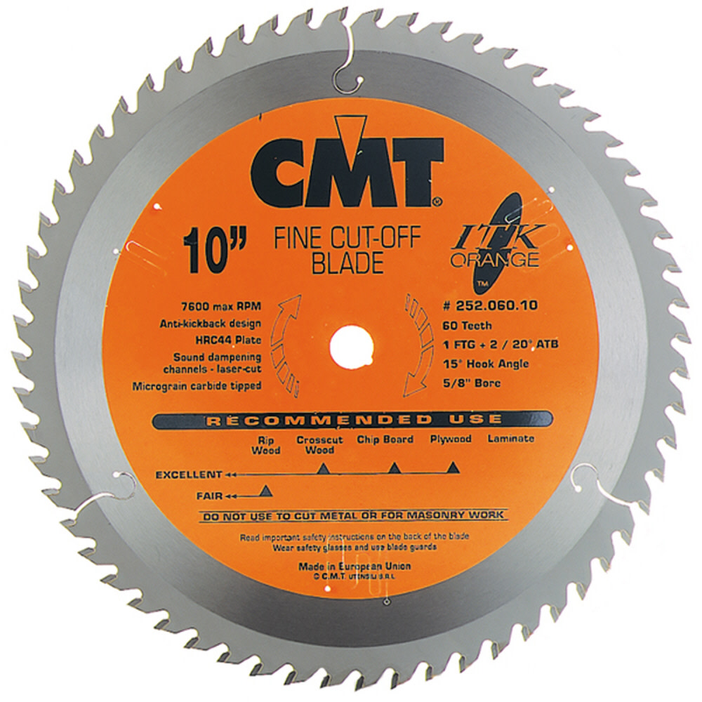 CMT 10 In x 60 x 5/8 In ITK Fine Cut-Off Blades - Flockneti
