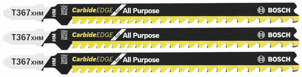 Bosch Jig Saw Blades 3pc 5 1/4″ 5 7 TPI Carbide Edge for All Purpose T Shank - Flockneti