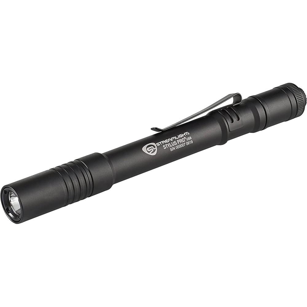 Streamlight Stylus Pro Penlight Black Sleek USB Rechargeable LED - Flockneti