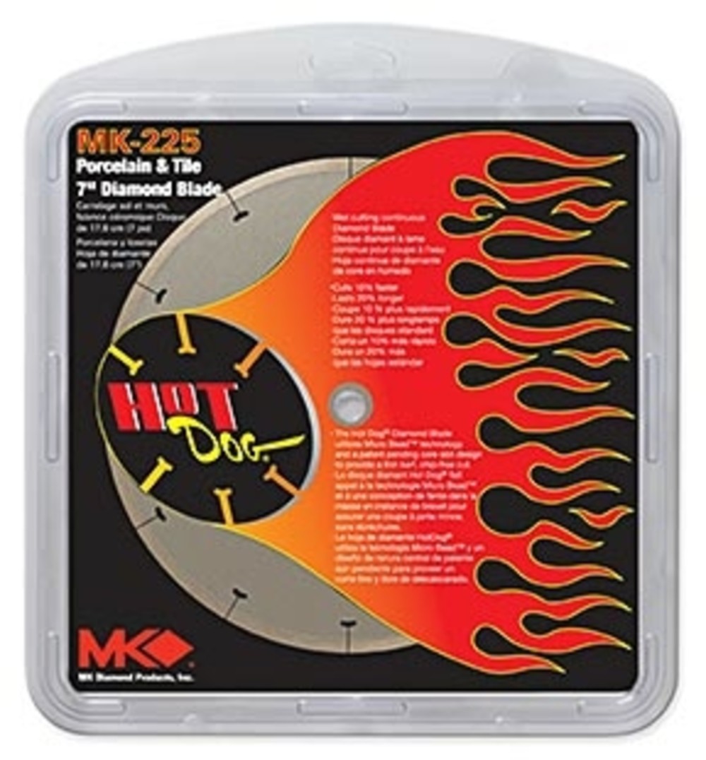 M K Diamond MK-225 7In Premium Grade Diamond Blade for Porcelain & Vitreous Tile - Flockneti