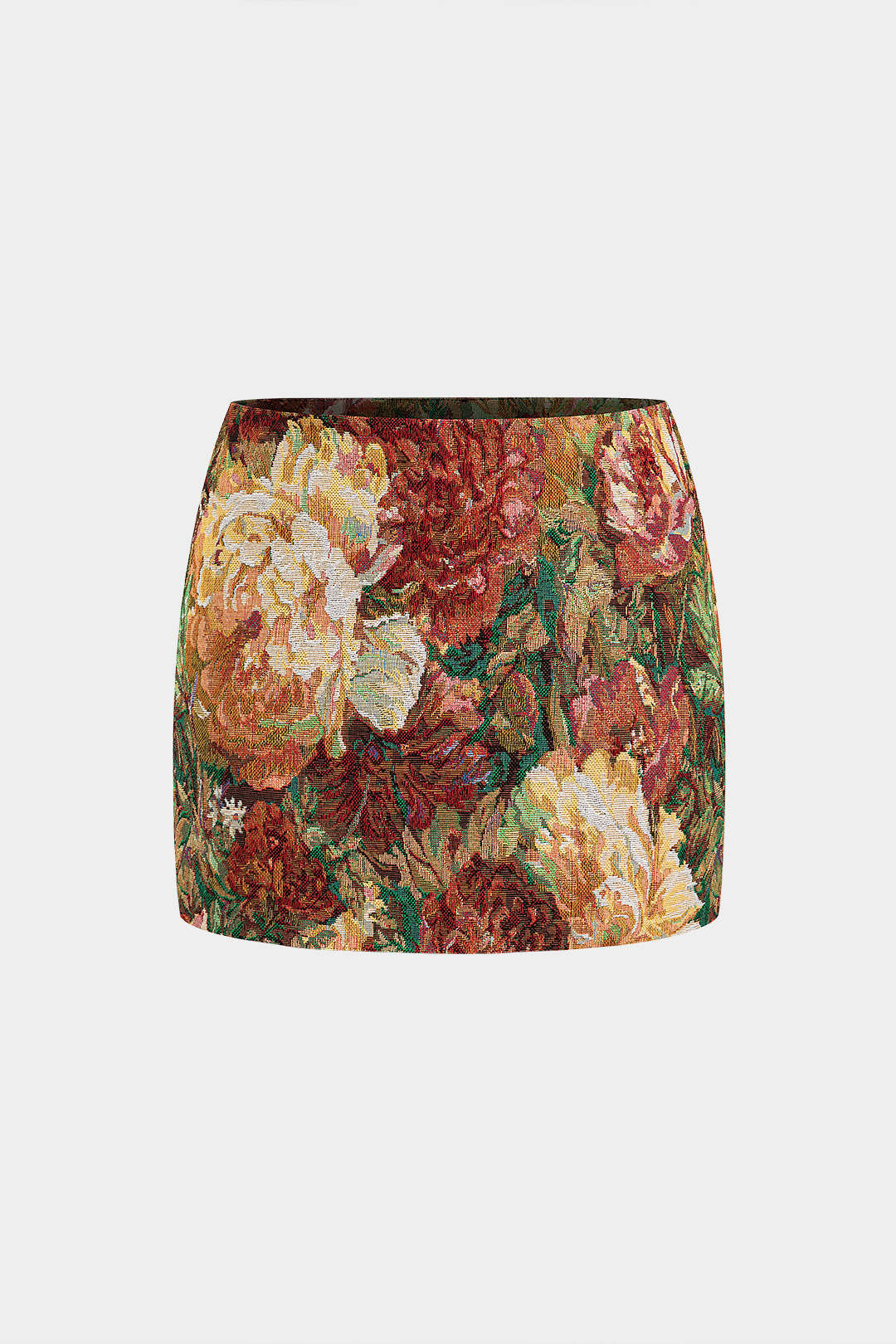 Jacquard Zipper Detail Mini Skirt - Flockneti