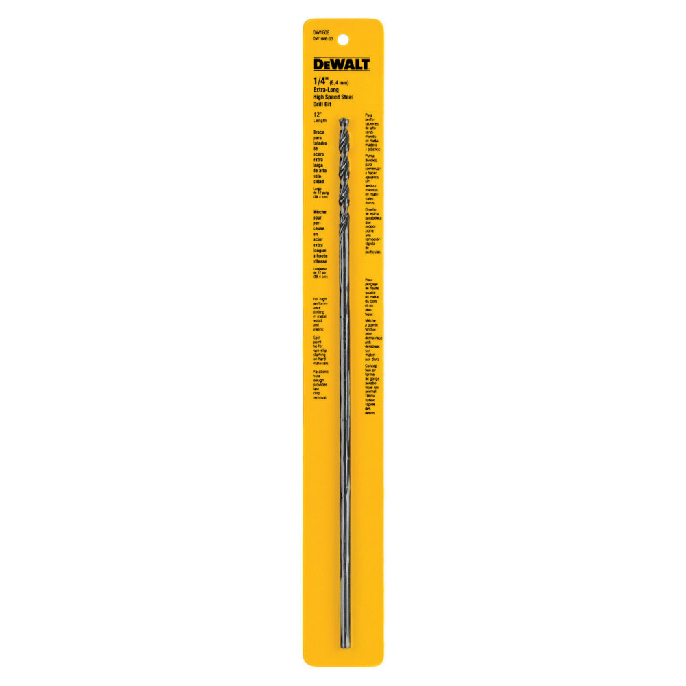 DEWALT 1/4 In. X 12 In. Long Drill Bit - Flockneti
