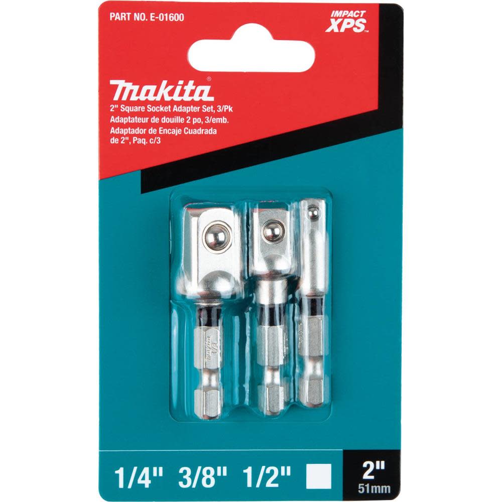 Makita Impact XPS 3 Pc. Square 2″ Socket Adapter Set - Flockneti