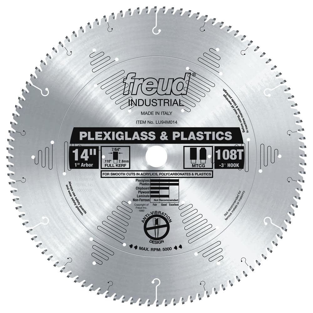 Freud 14″ Blade for Plexiglass/Plastics - Flockneti