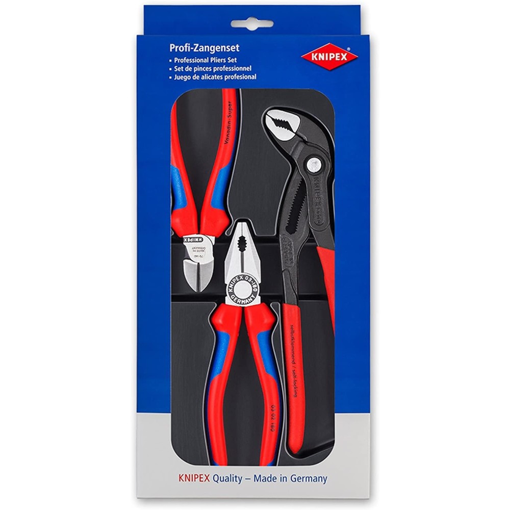 Knipex Bestseller Pliers Set in Plastic Deep Drawn Tray 3pc - Flockneti