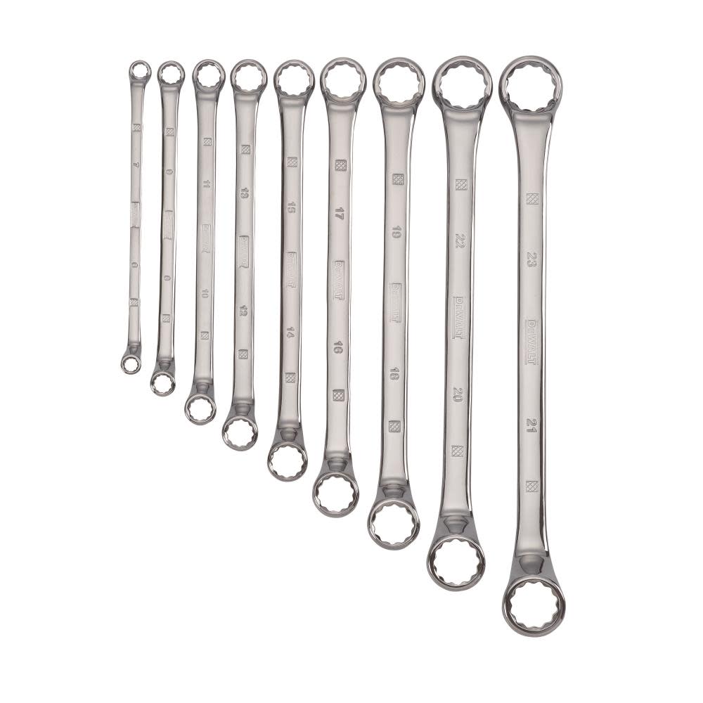 DEWALT 9 Piece Full Polish Offset Double Box Wrench Set - Flockneti
