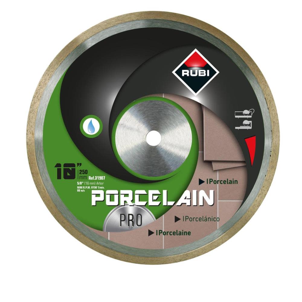 Rubi Tools 10 In. Diamond Porcelain Blade - Flockneti