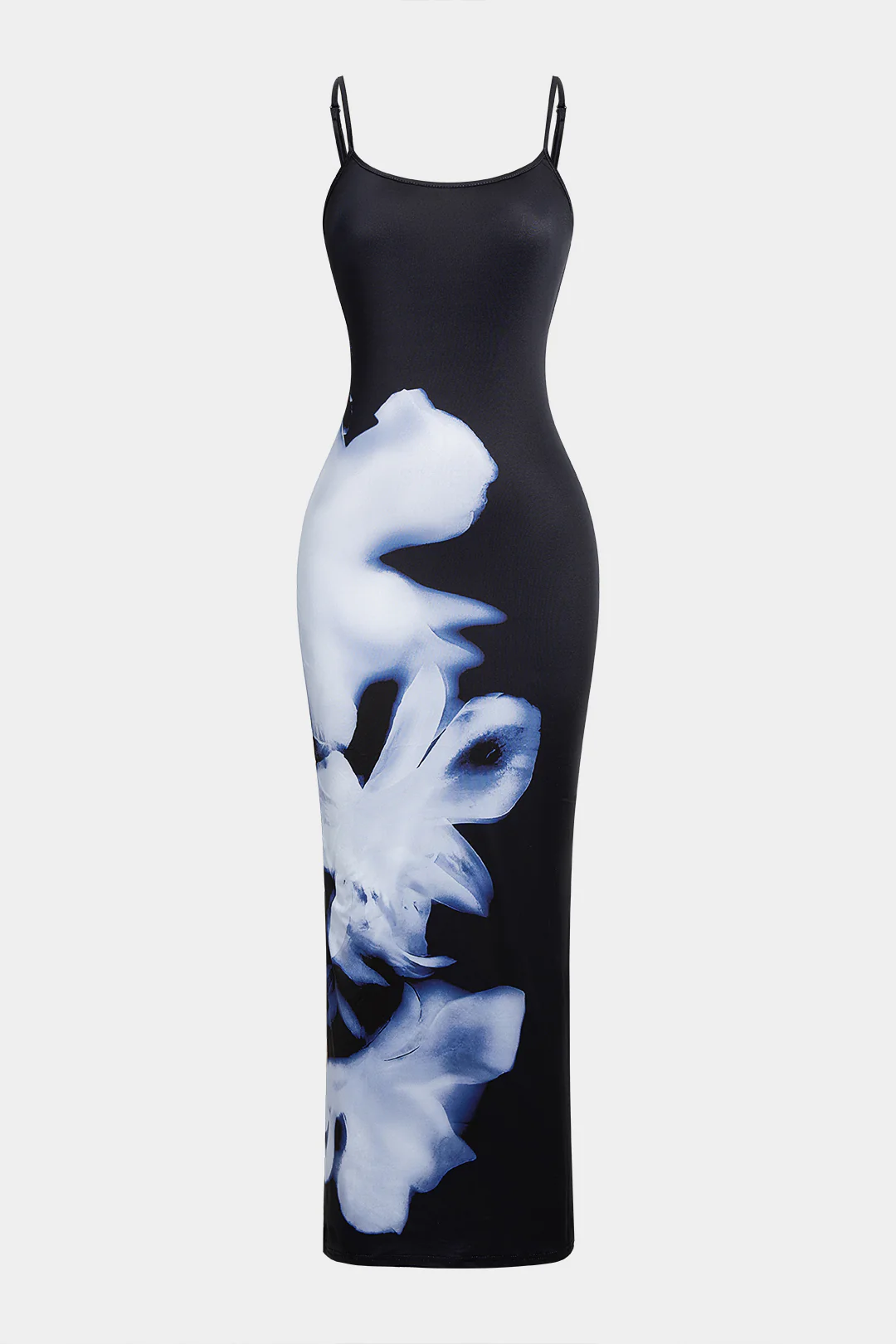 Floral Print Round Neck Sleeveless Maxi Dress - Flockneti