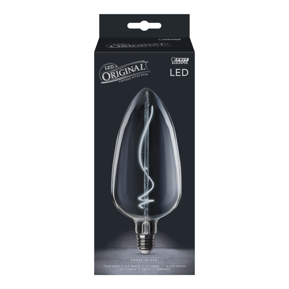 Feit Electric 60W Dimmable Filament Tear Drop LED Bulb 1pk - Flockneti