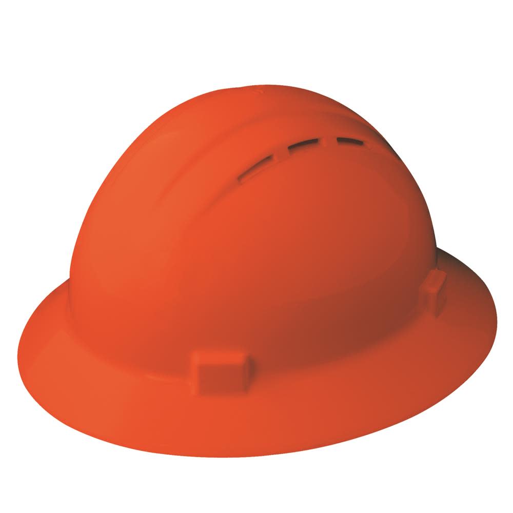 ERB Americana Full Brim Vent Ratchet Suspension Hard Hat – Hi-Viz Orange - Flockneti