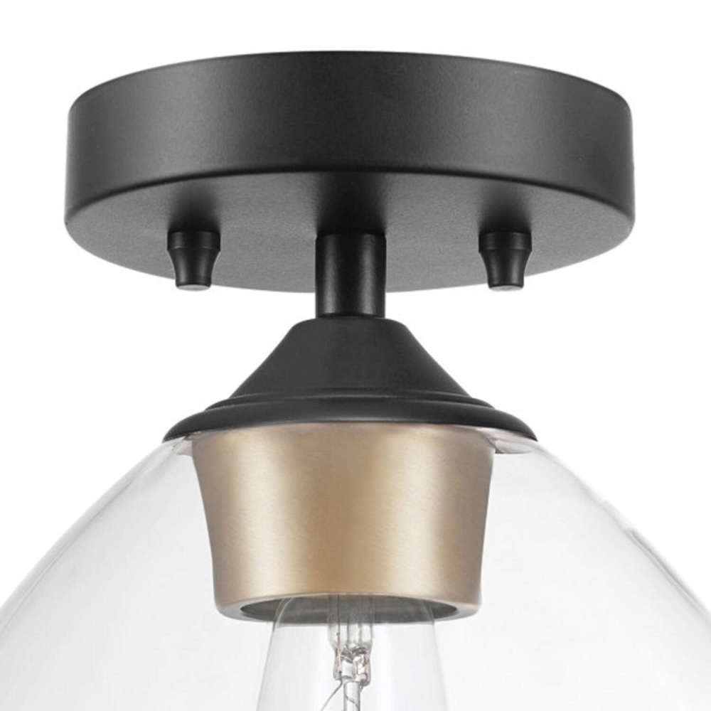 Globe Electric Harrow Ceiling Light Matte Black 60W E26 - Flockneti