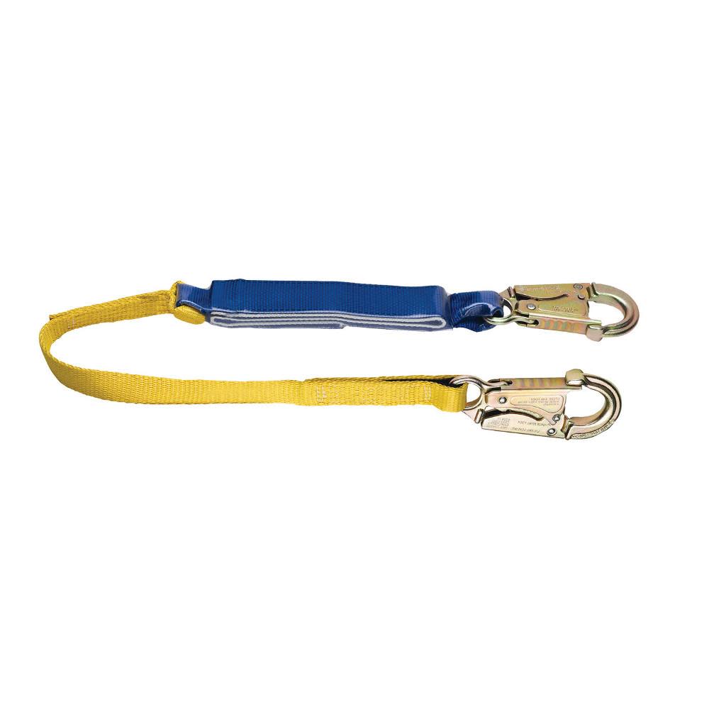 Werner 3ft DeCoil Lanyard (DCELL Shock Pack 1in Web Snap Hook) - Flockneti