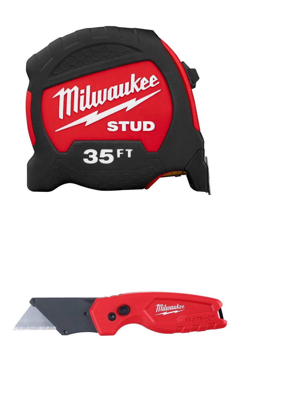 Milwaukee Tape Measure 35′ & Utility Knife Bundle - Flockneti