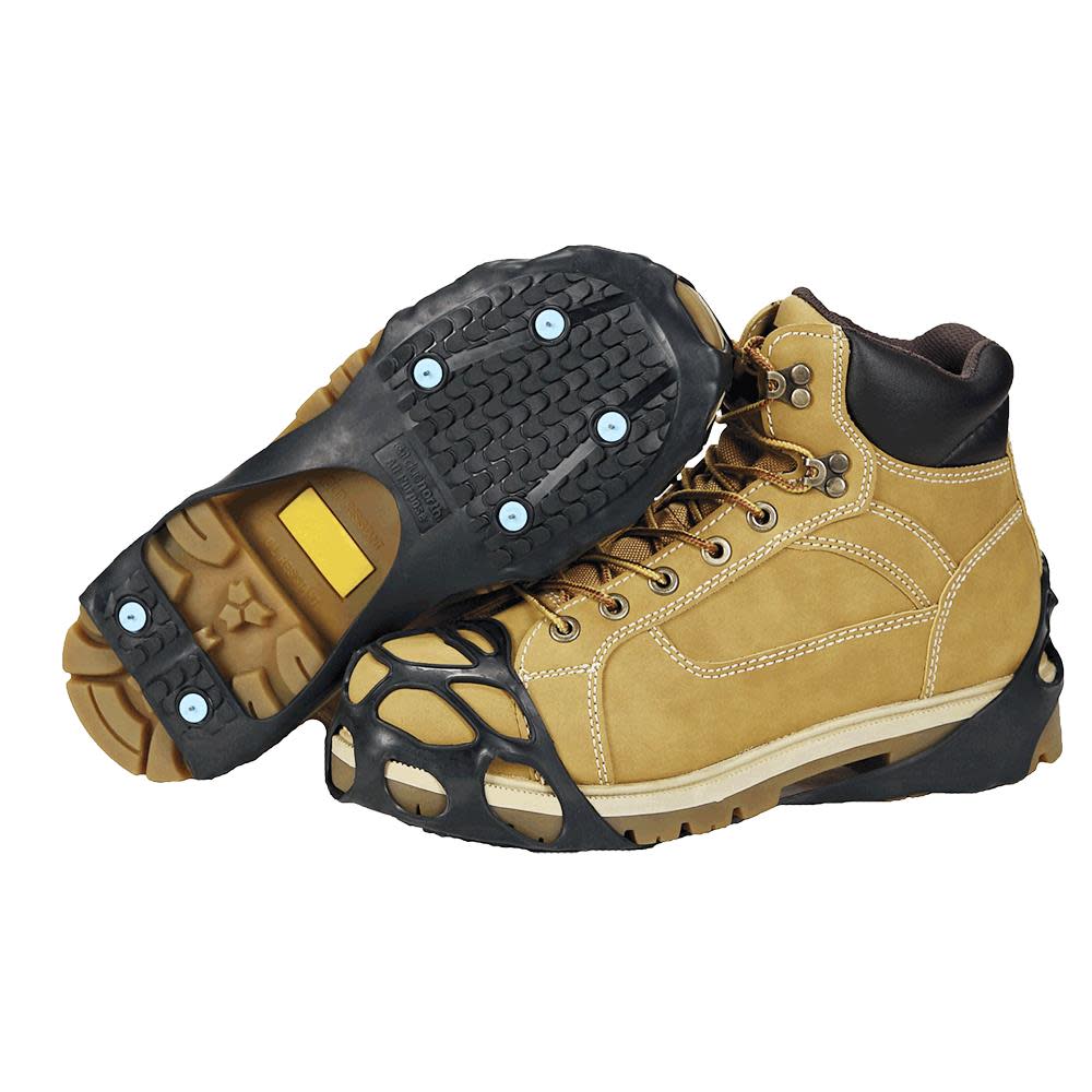 Due North All Purpose Over the Shoe Slip Resistant Footwear Traction Aid with Grip Carbide Spikes Bi-Directional Tread XL - Flockneti