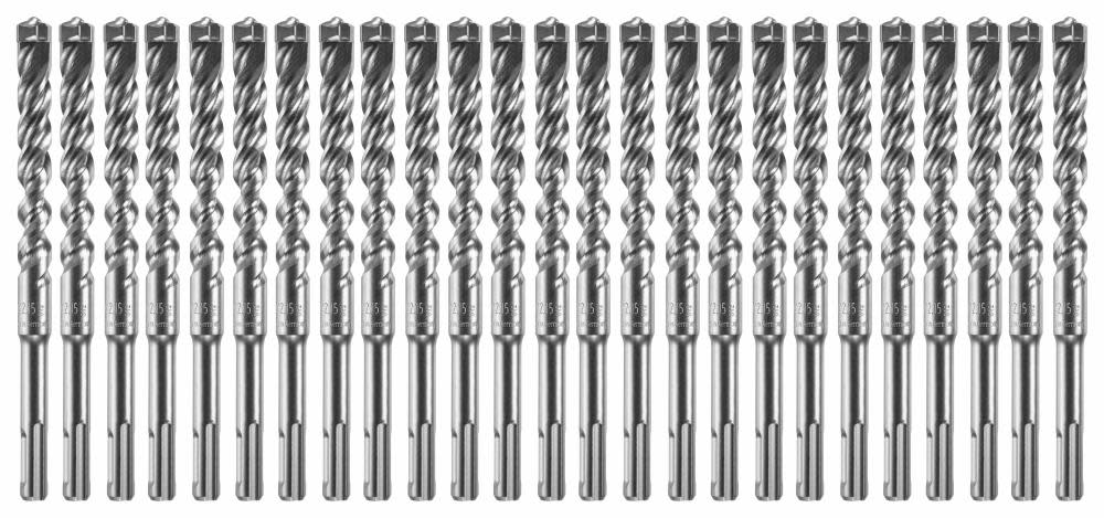 Bosch 25 pc. 1/2 In. x 4 In. x 6 In. SDS-plus Bulldog Xtreme Carbide Rotary Hammer Drill Bits - Flockneti