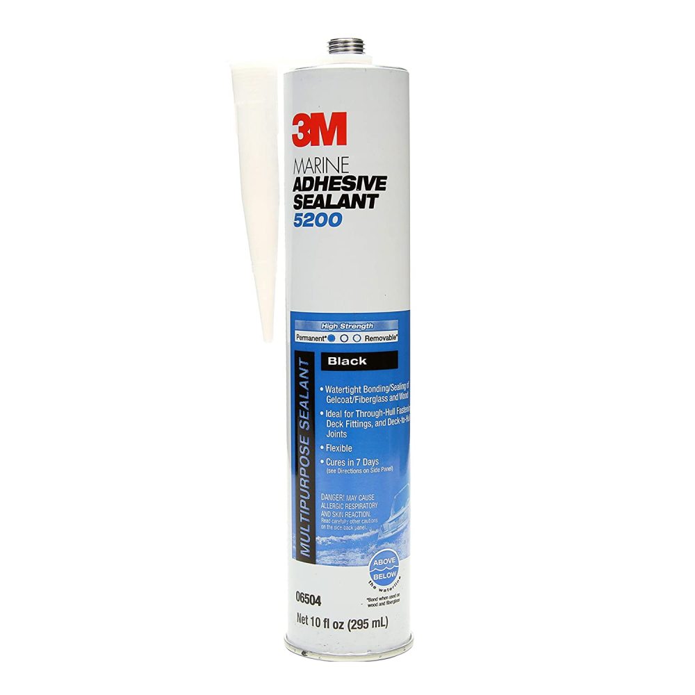 3M 10oz 5200 Series Black Marine Adhesive Sealant - Flockneti