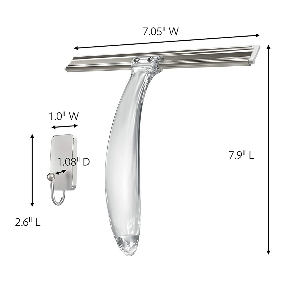 3M Command Metal Bath Squeegee & Satin Nickel Hook - Flockneti