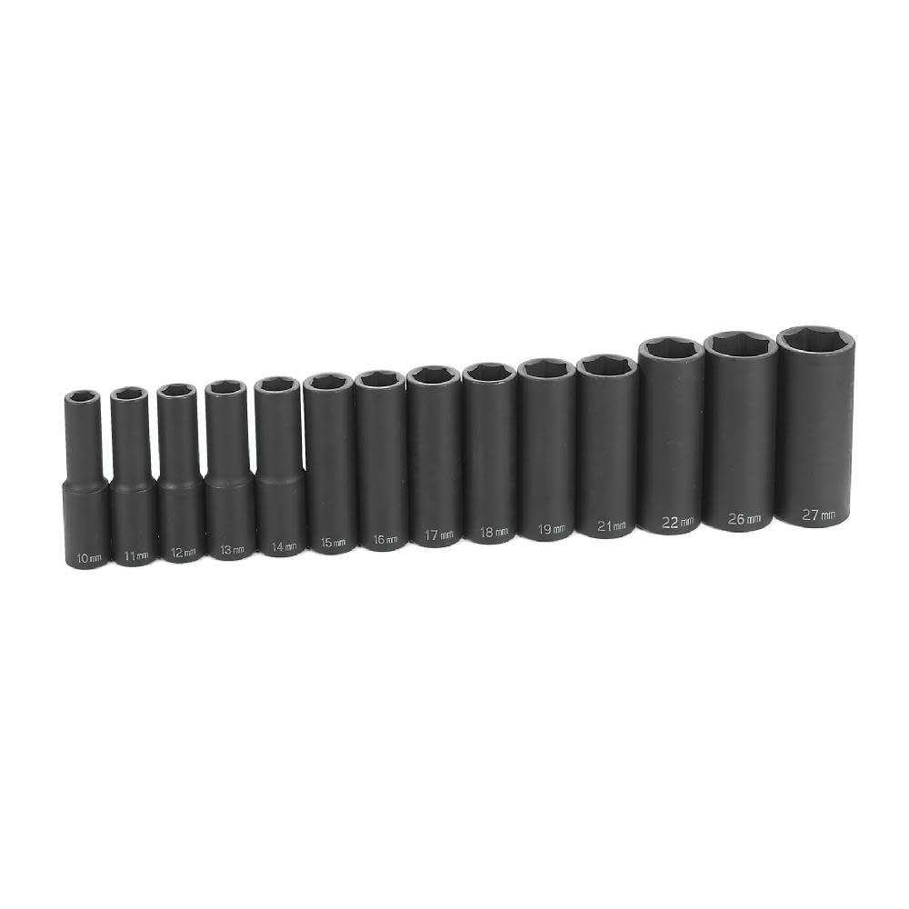 Grey Pneumatic Metric Socket Set 3/8″ Drive Deep 10pc - Flockneti
