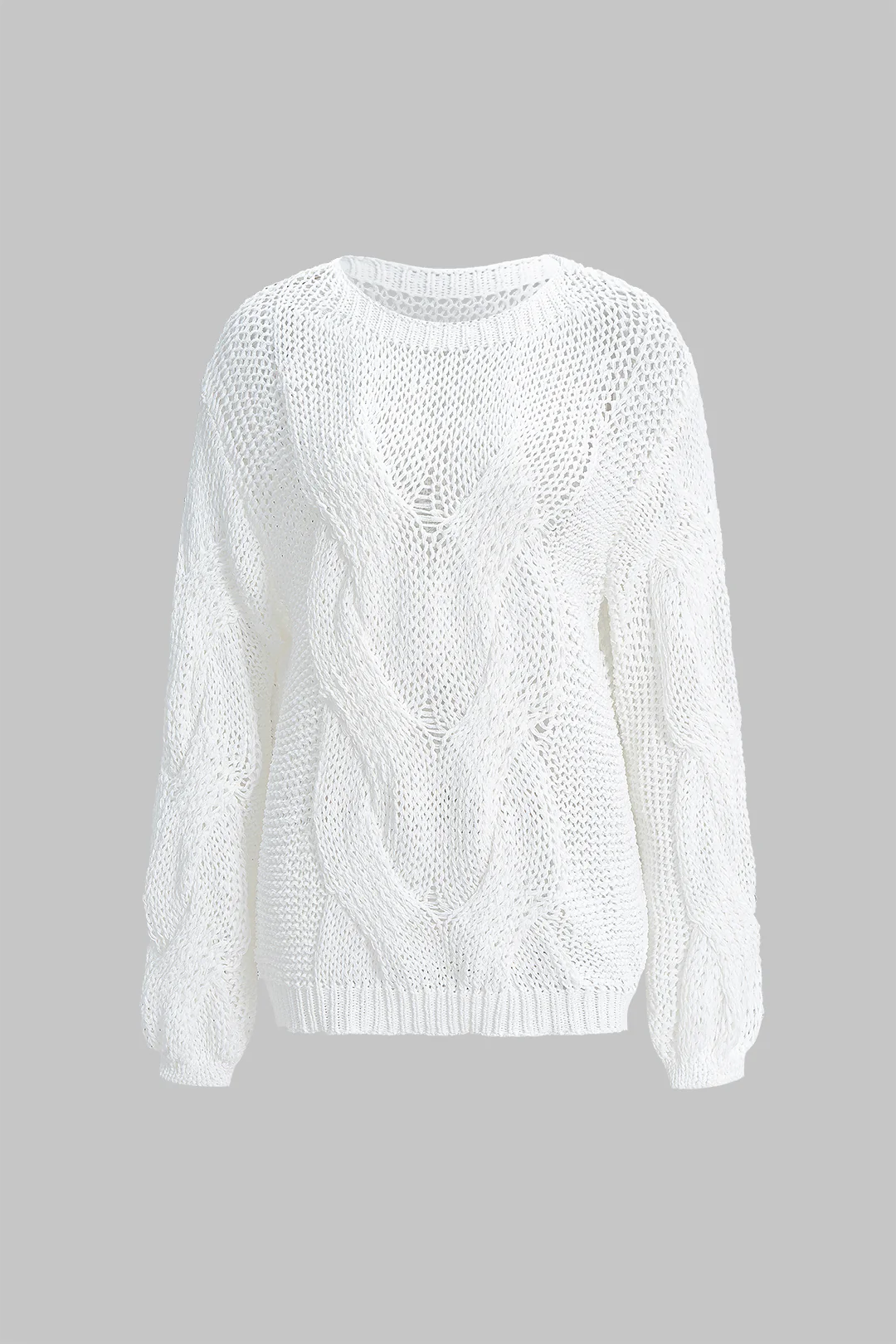 Knit Cut Out Long-Sleeve Top - Flockneti