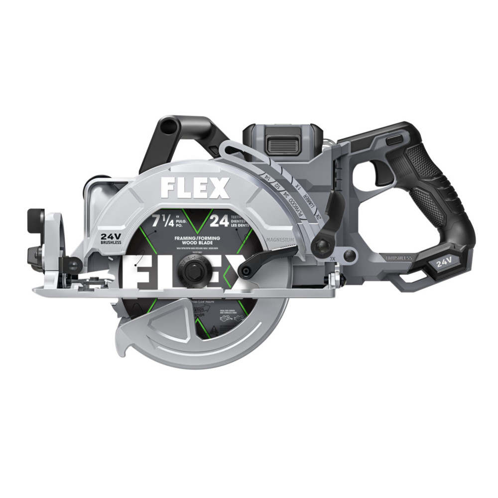FLEX 24V 7 1/4″ Circular Saw Rear Handle Stacked Lithium Battery Kit - Flockneti