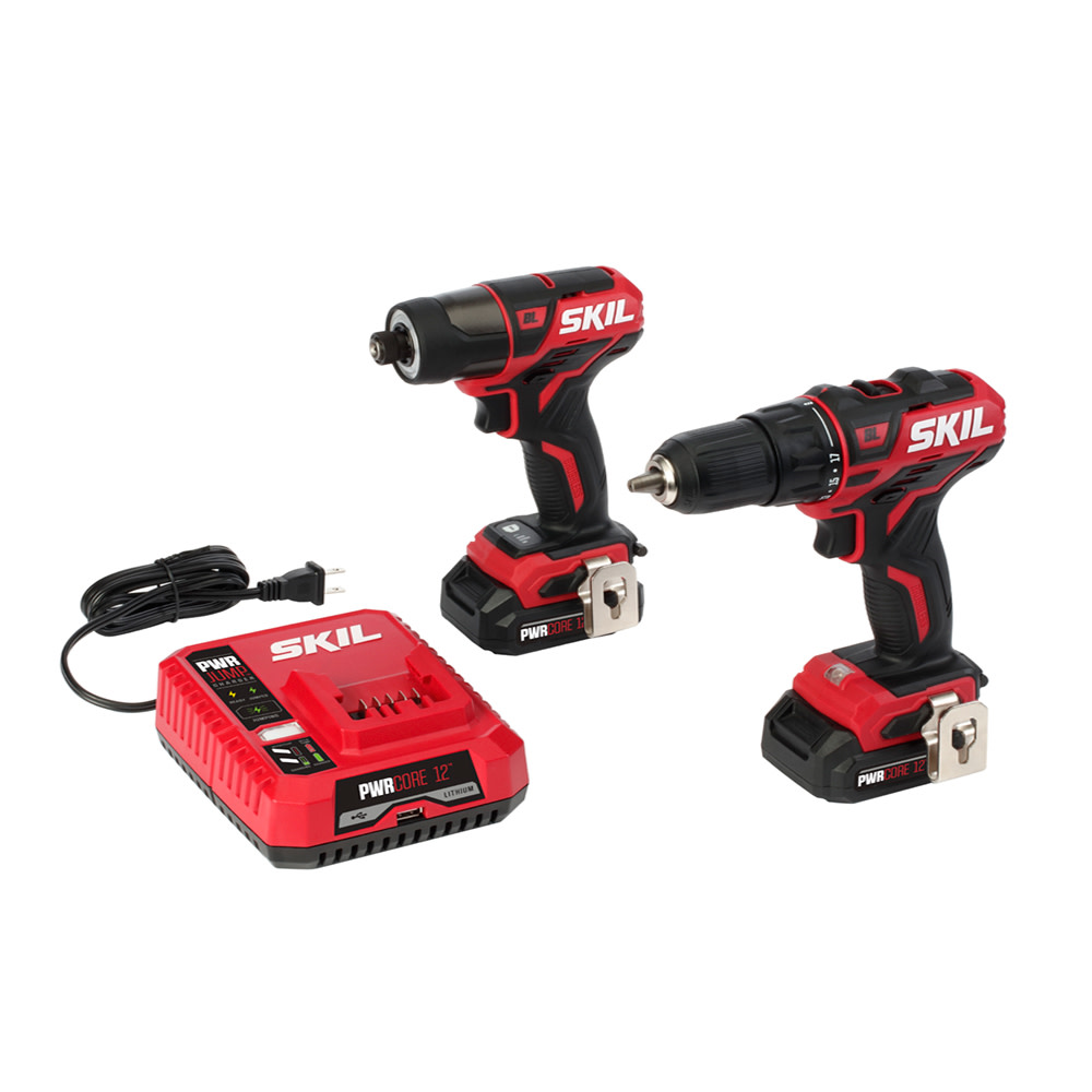 SKIL PWRCore 12 Brushless 12V Drill Driver & Impact Driver Kit - Flockneti