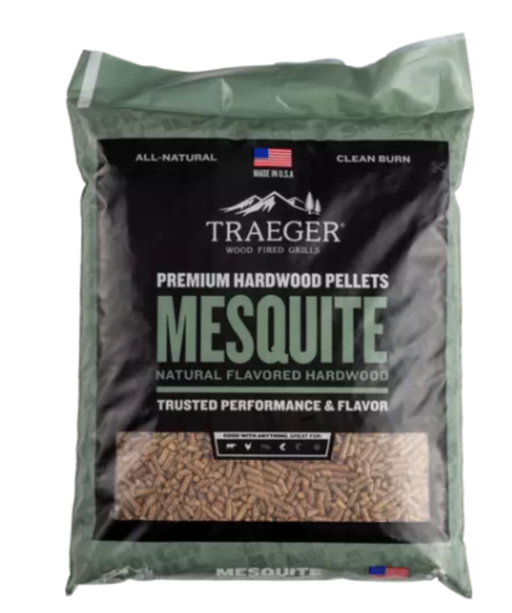 Traeger Mesquite BBQ Wood Pellets 20lb Bag - Flockneti