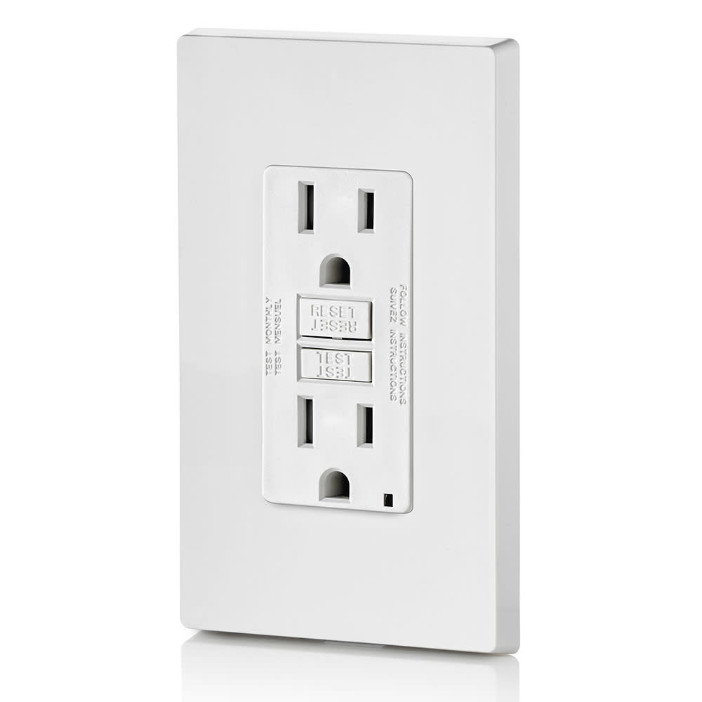 Leviton SmartlockPro GFCI Outlet 15A 125V White NEMA 5-15R - Flockneti