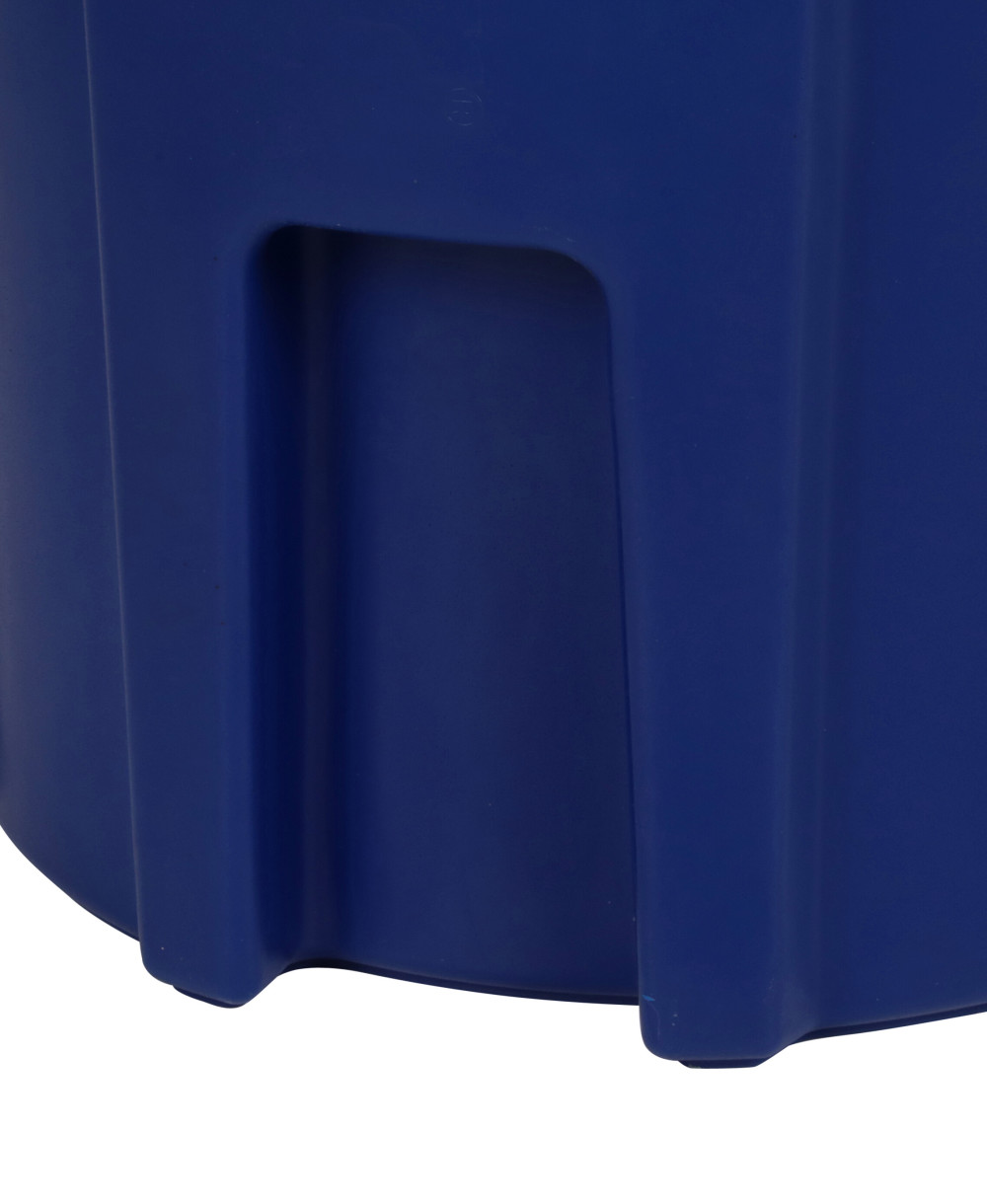 Toter 44 Gallon Round Trash Can with Lift Handle Blue - Flockneti