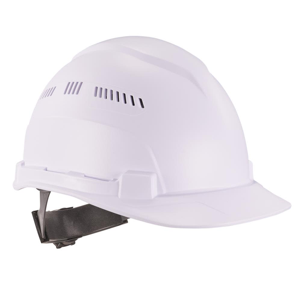 Ergodyne Skullerz 8966 White Lightweight Cap Style Hard Hat Vented Class C - Flockneti