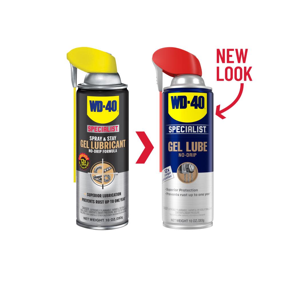WD40 Specialist Gel Lube with Smart Straw Sprays 2 Ways 10 Oz - Flockneti