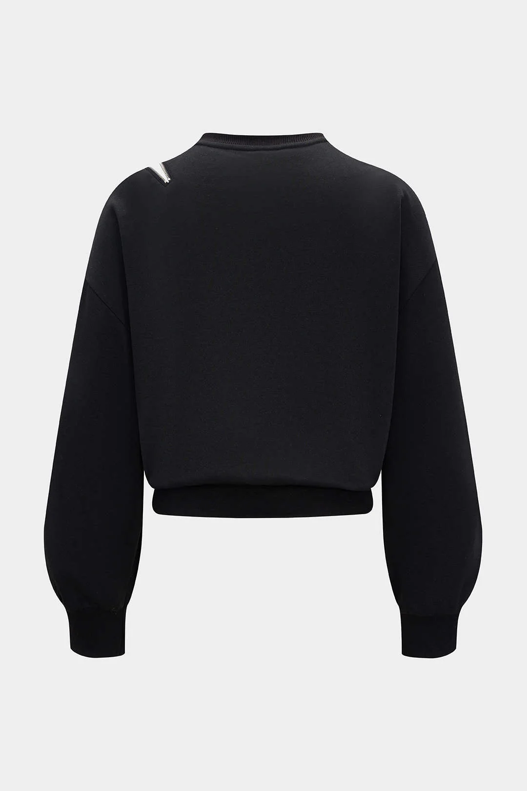 Round Neck Zipper Sweatshirt - Flockneti