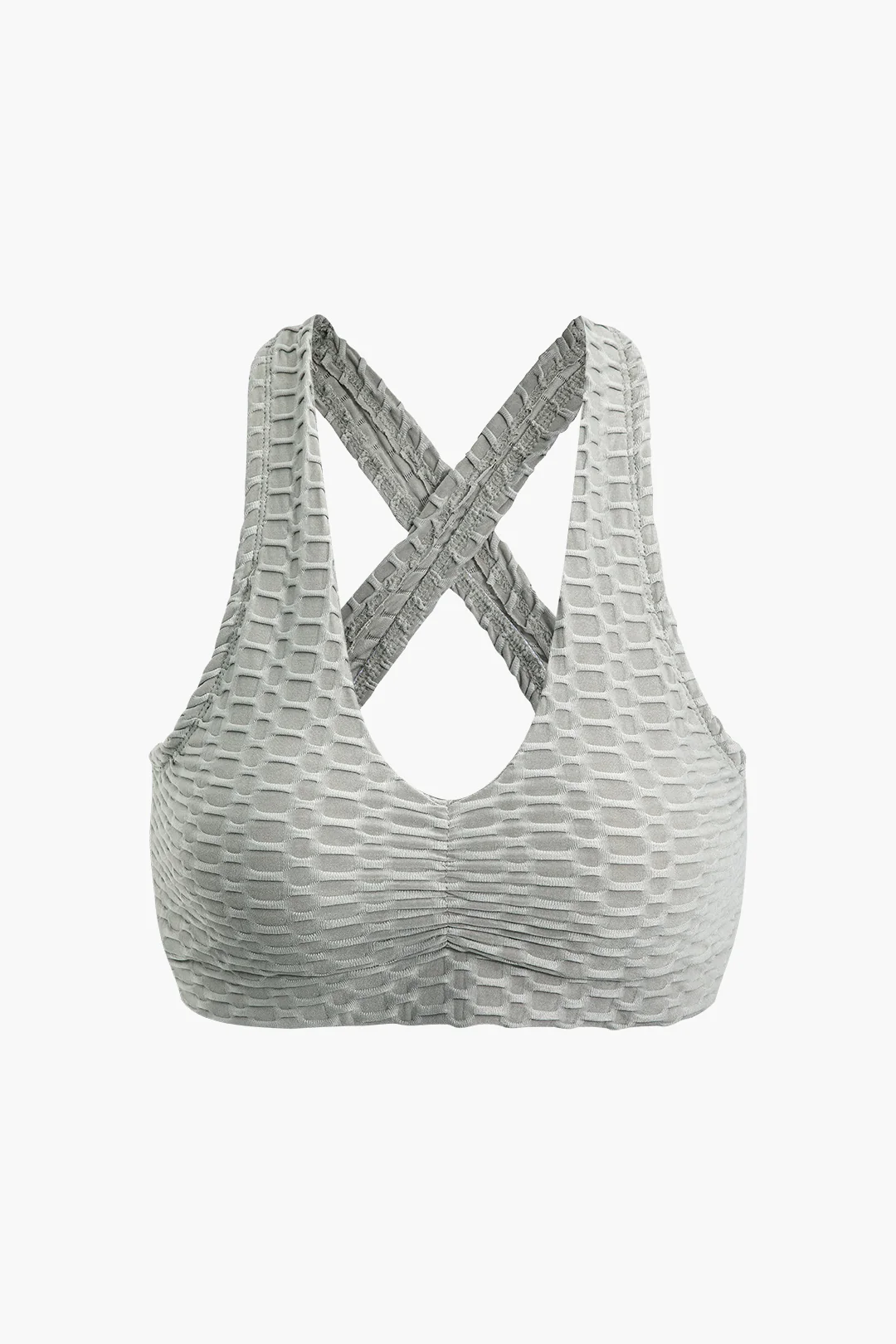 Crossed Backless Sports Bra - Flockneti