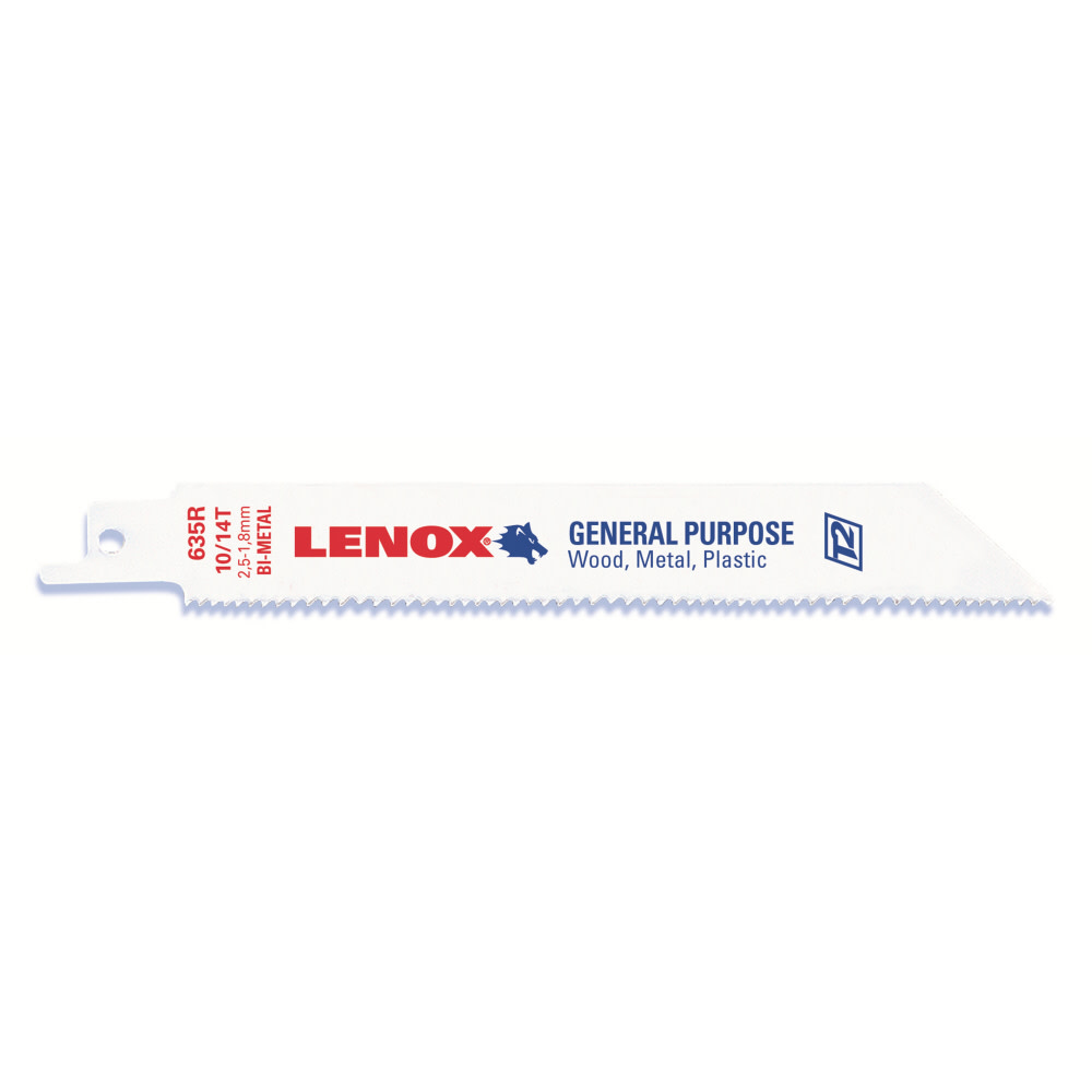 Lenox 6 In. 10/14 TPI Reciprocating Blade 5 Pk - Flockneti