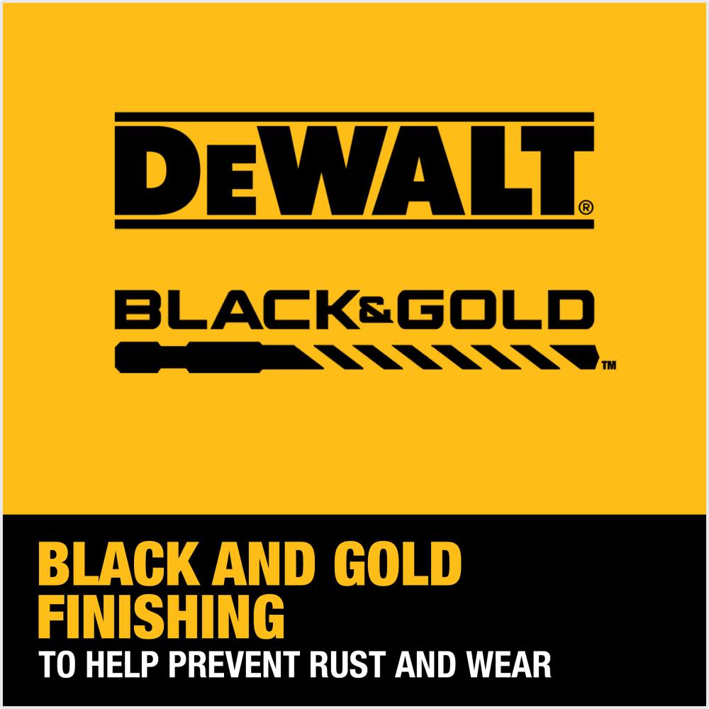 DEWALT BLACK & GOLD Impact Ready Metal Drill Bit Set 7pc - Flockneti