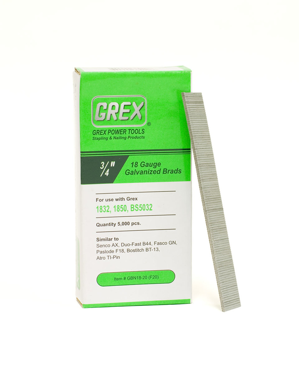 Grex Power Tools 3/4″ 18 Gauge Brad Nails Galvanized 5000qty - Flockneti
