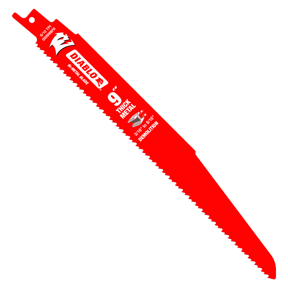 Diablo Tools 9″ Bi Metal Reciprocating Blade for Thick Metal/Demolition 15pk - Flockneti
