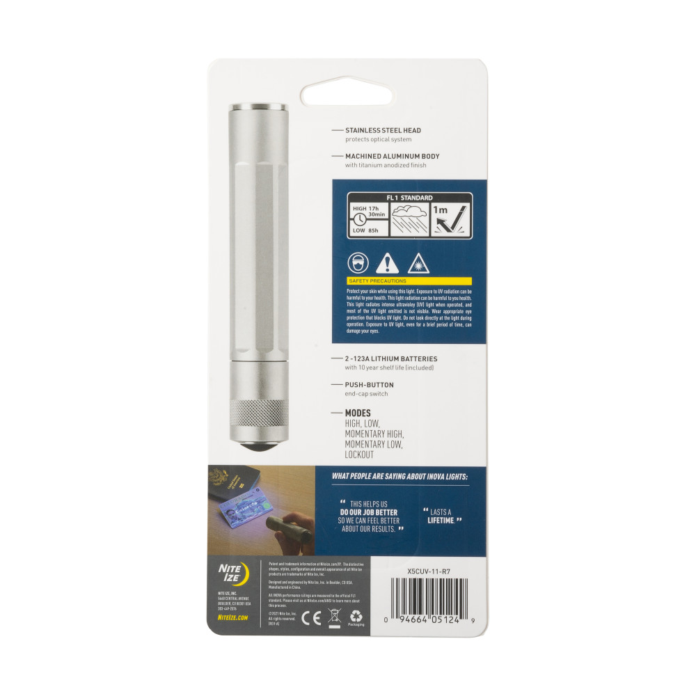 Nite Ize INOVA X5 UV Flashlight LED - Flockneti