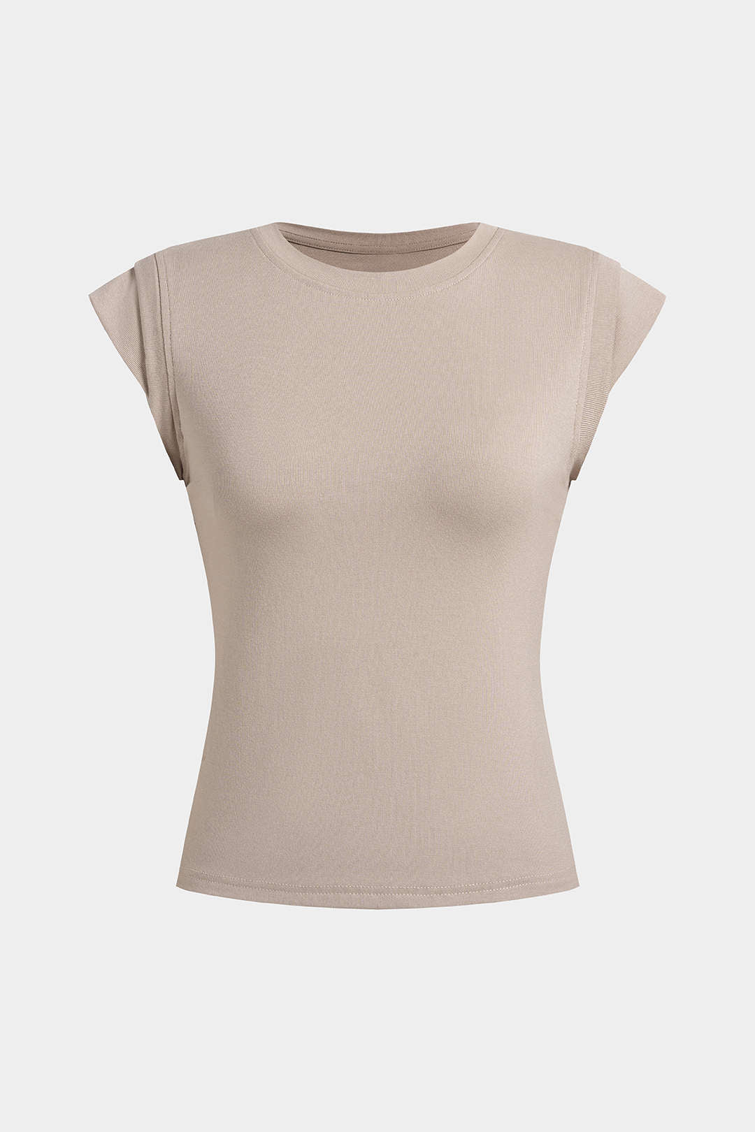 Round Neck Flutter Sleeve T-Shirt - Flockneti