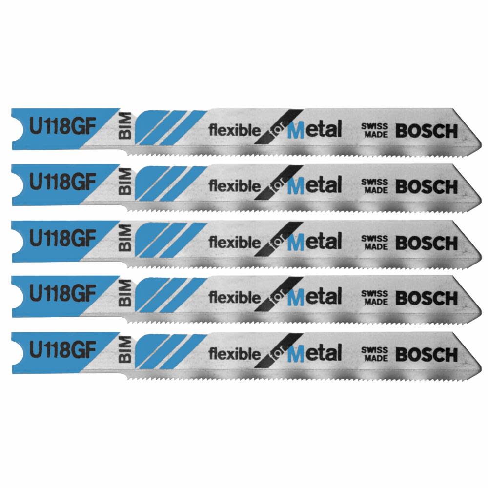 Bosch Jig Saw Blades 5pc 2 3/4″ 36 TPI Flexible for Metal U Shank - Flockneti