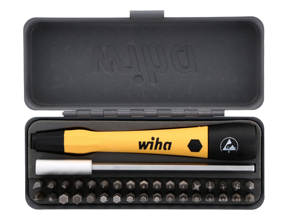 Wiha GoBox Electronics ESD Precision Micro Bit Set 36pc - Flockneti