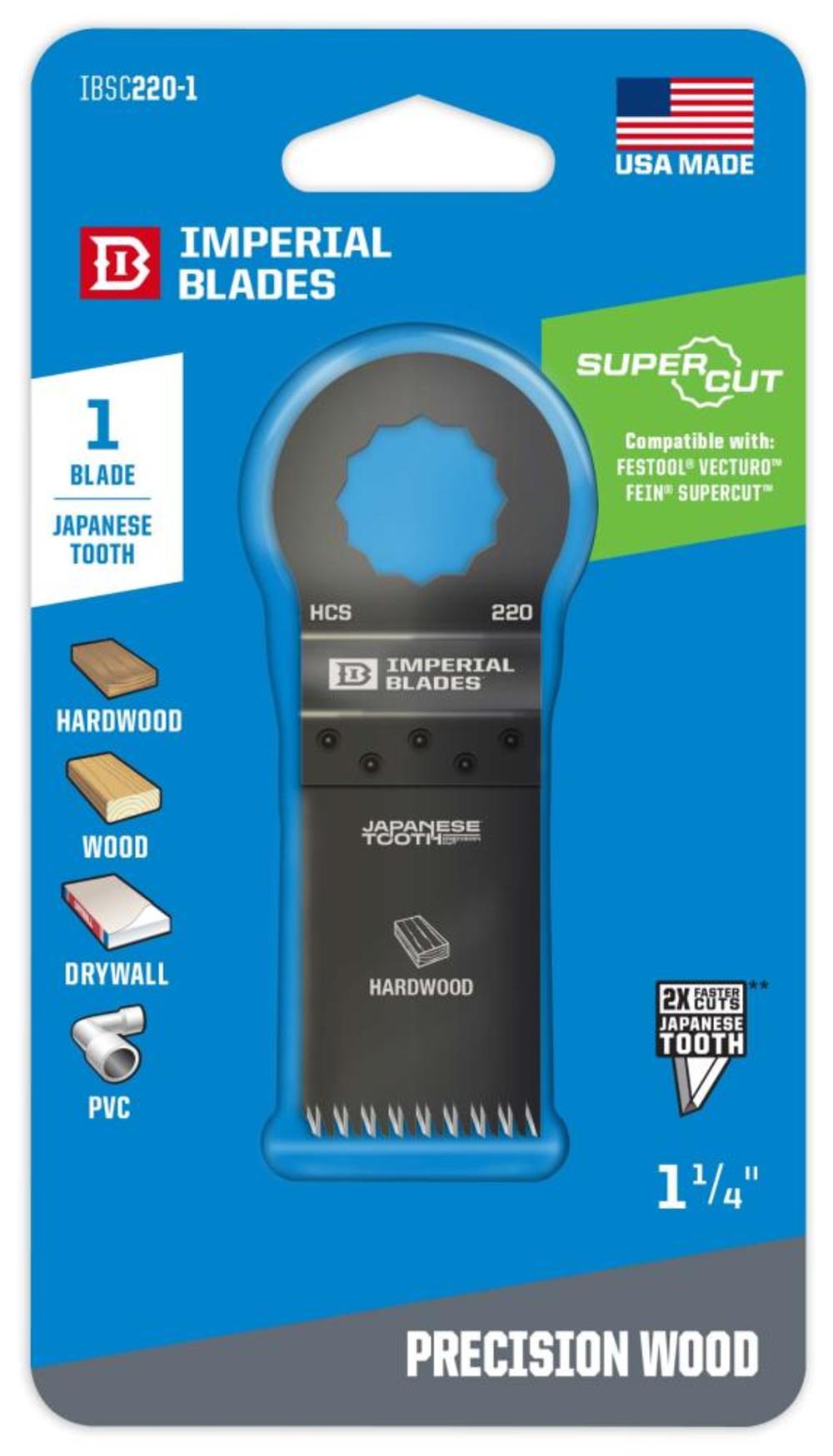 Imperial Blades SuperCut 1 1/4″ Hardwood Blade 25pc - Flockneti