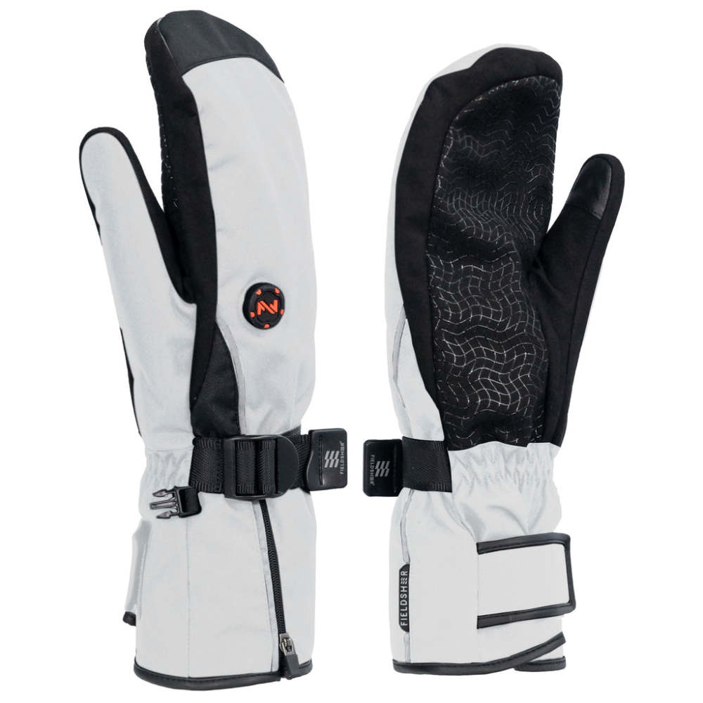 Mobile Warming Storm Heated Mitten Unisex White XS - Flockneti