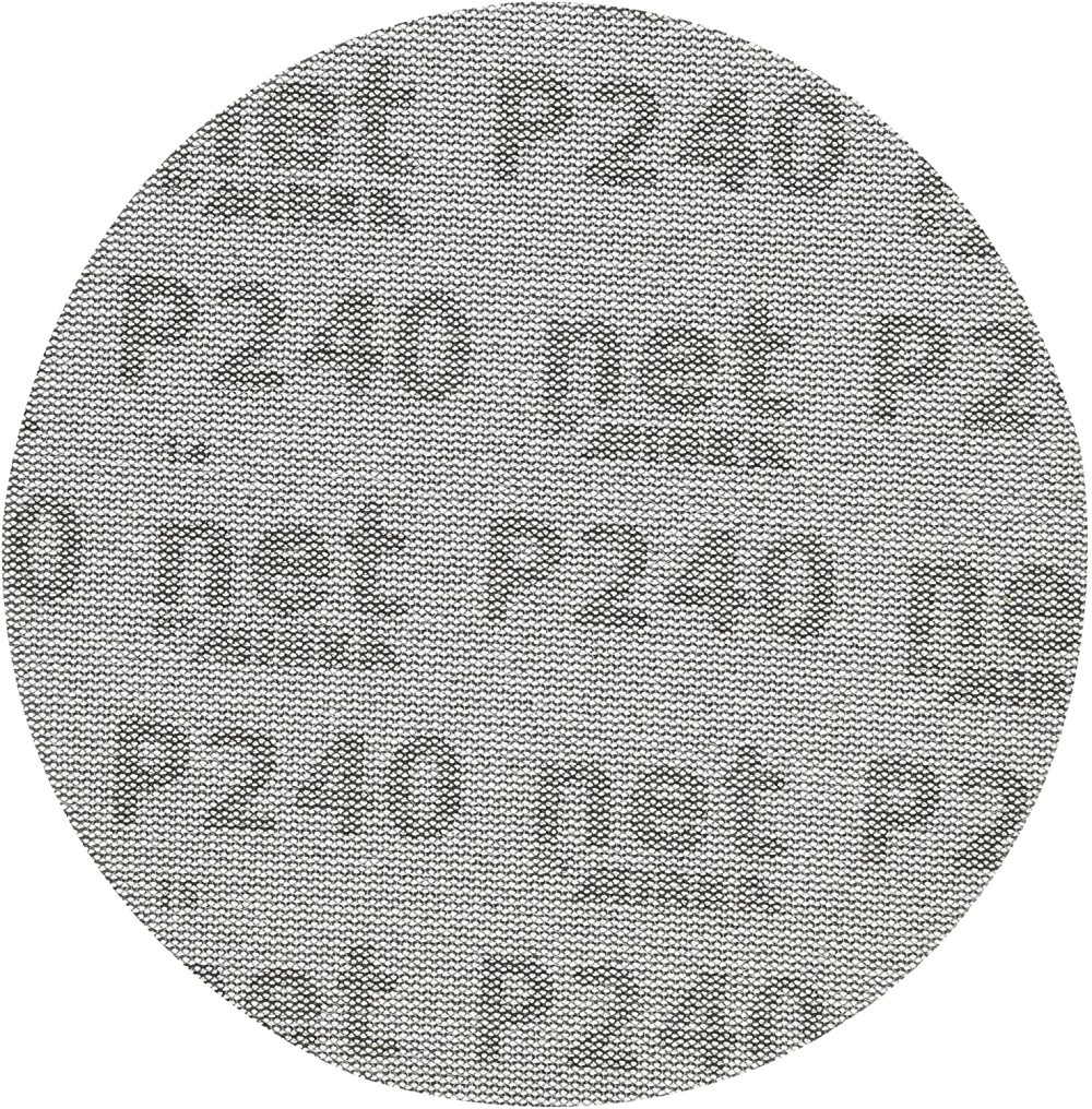 Mirka 6 In. 240 Grit Hook & Loop Mesh Grip Adhesive Sanding Disc - Flockneti