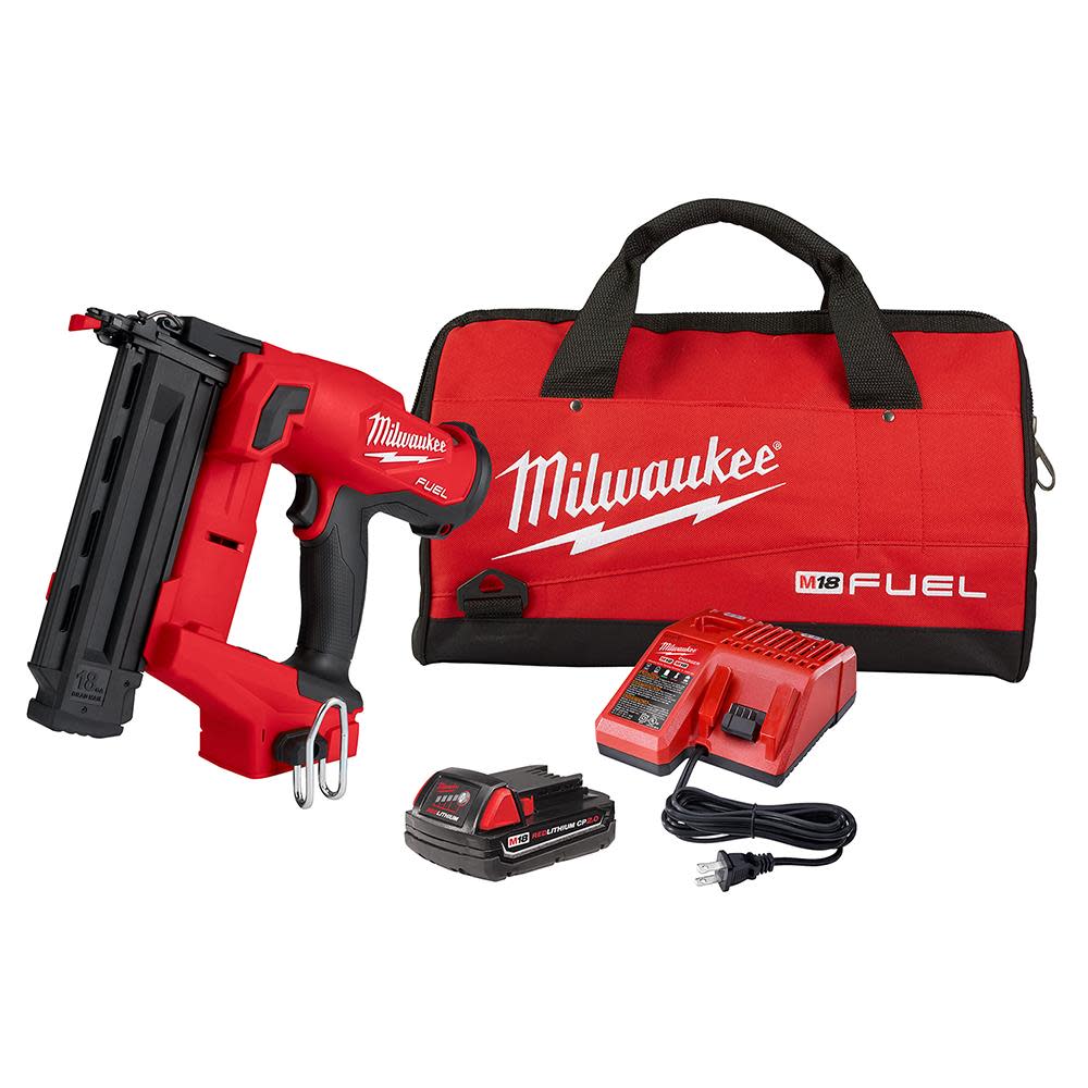 Milwaukee M18 FUEL 18 Gauge Brad Nailer Kit - Flockneti