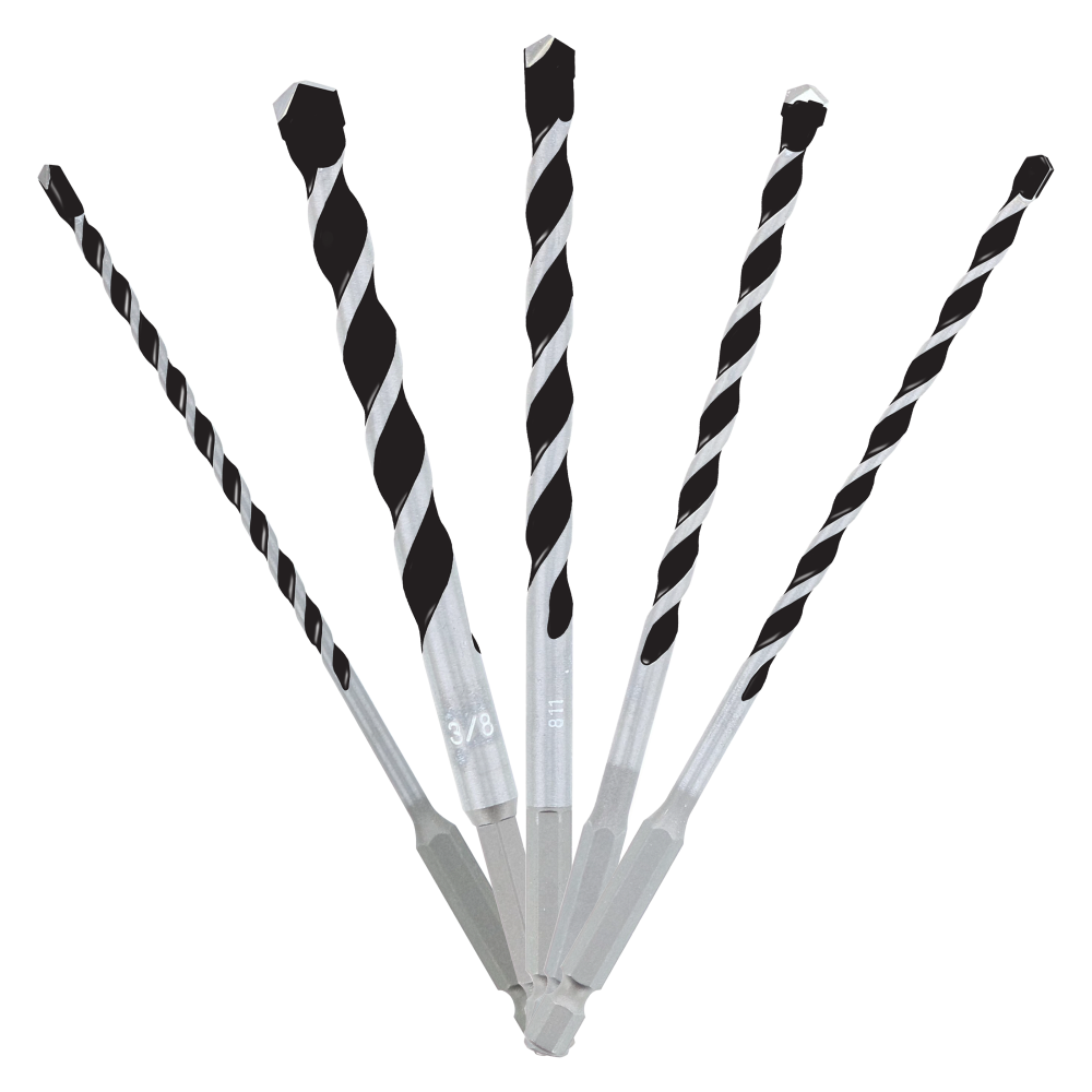 Diablo Tools 5 pc Multi-Material Carbide-Tip Hammer Drill Bit Set - Flockneti