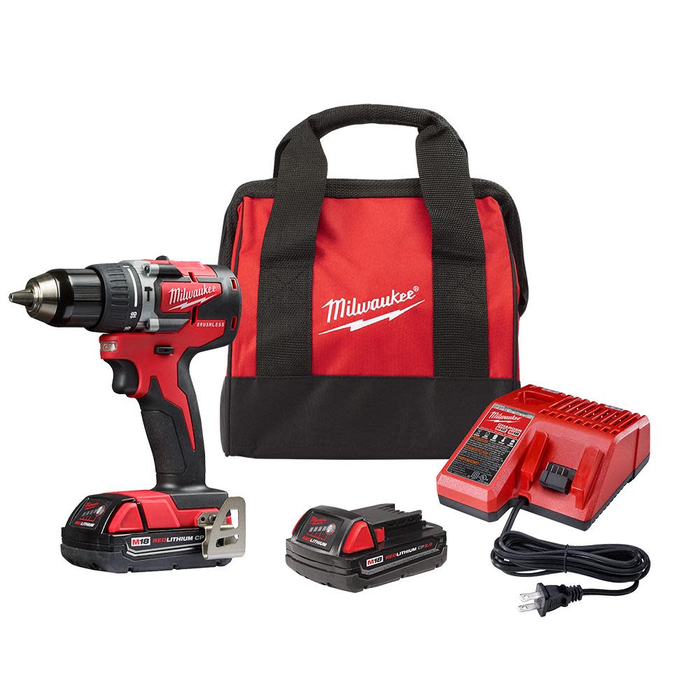 Milwaukee M18 Compact Brushless 1/2″ Hammer Drill Driver Kit - Flockneti