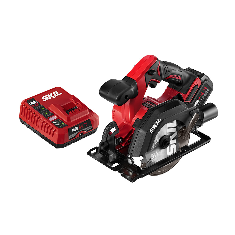 SKIL 12V 5-1/2” Circular Saw Kit with Pwrcore 12″ 4.0 AH Lithium Battery - Flockneti