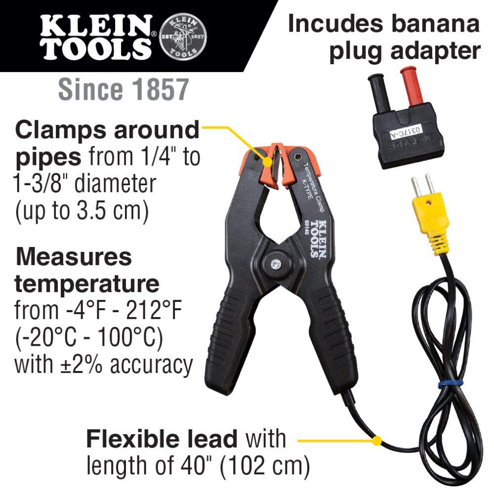 Klein Tools K-Type Temperature Pipe Clamp - Flockneti