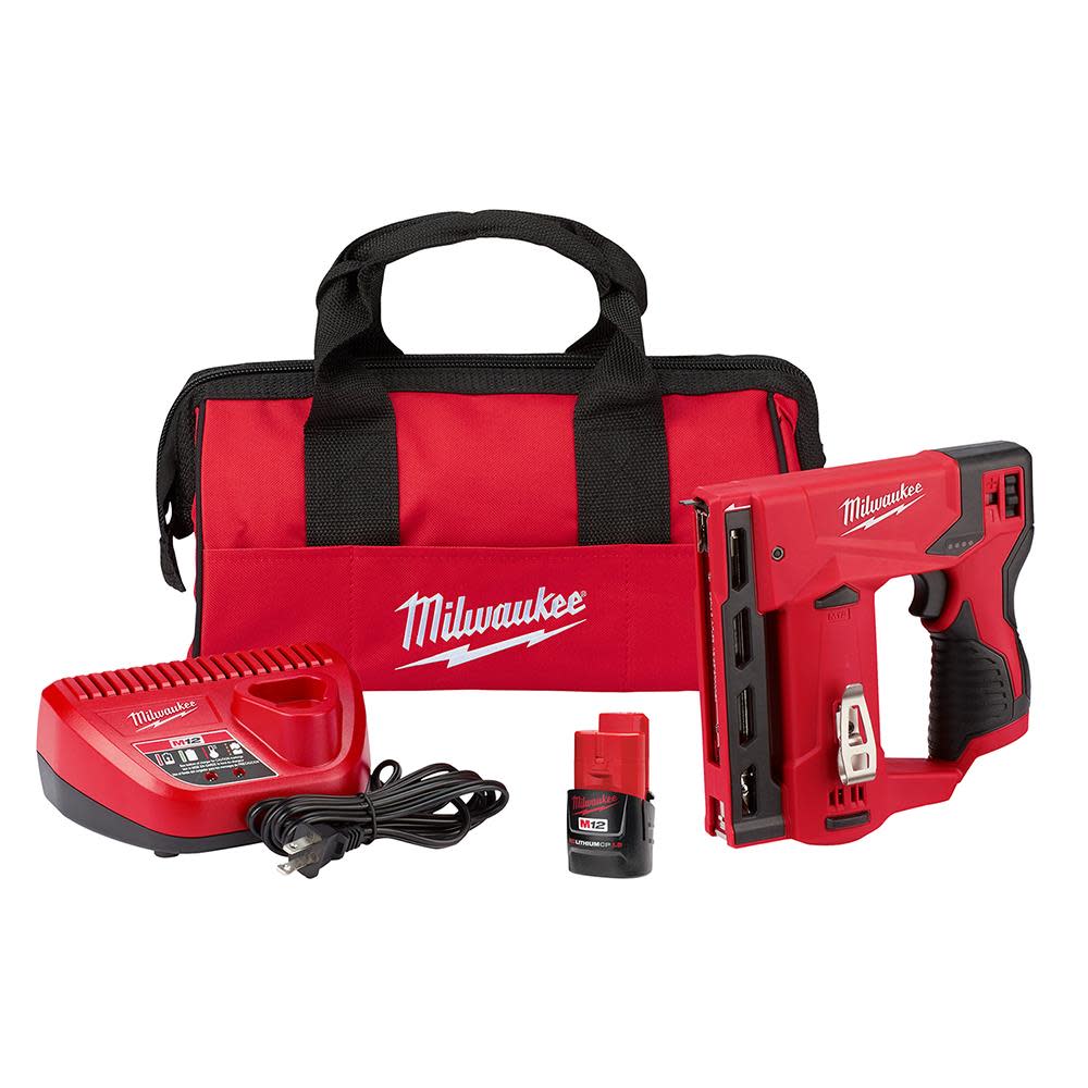 Milwaukee M12 3/8 in. Crown Stapler Kit - Flockneti